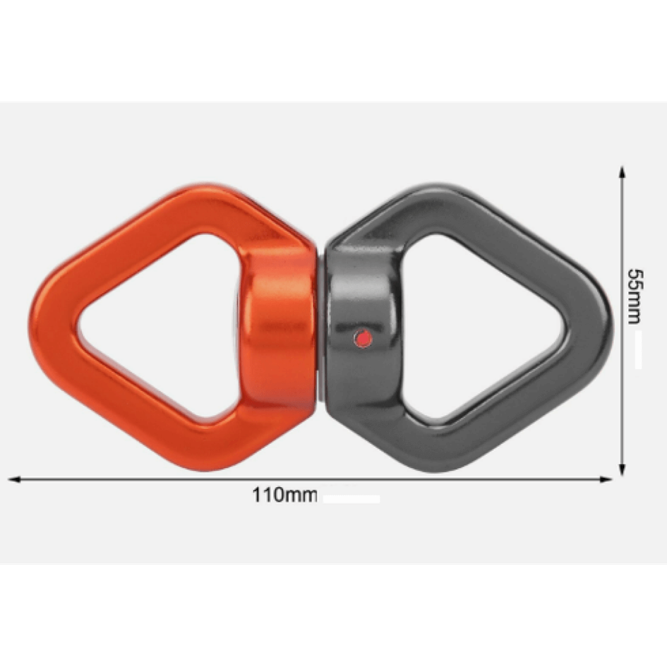 black and red safety swivel to prevent swing lines tangling