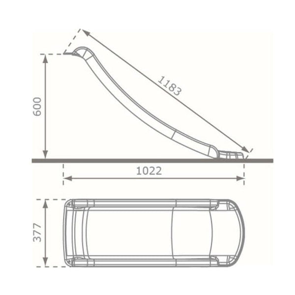 Slide for 60cm deck or playhouse - Toba | warranty - Kiwiplay NZ
