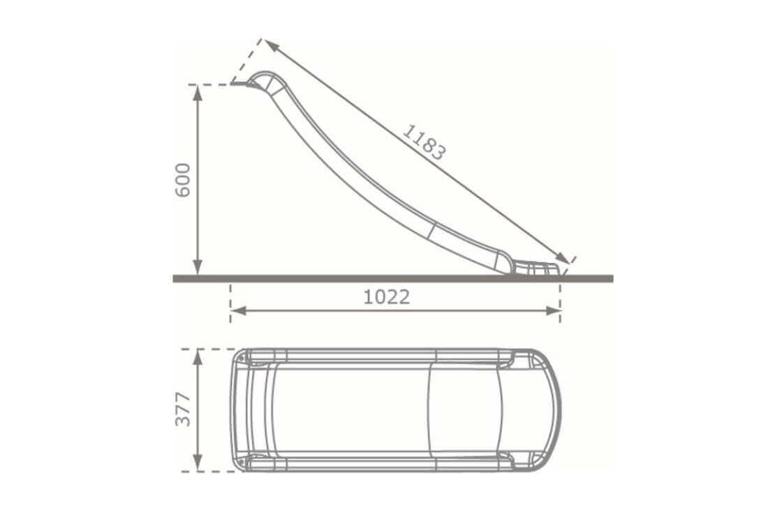 Slide 60cm deck height 'toba'
