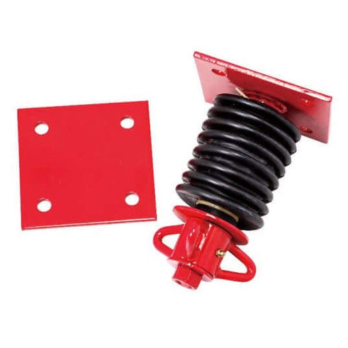 red and black tyre swivel. heavy duty