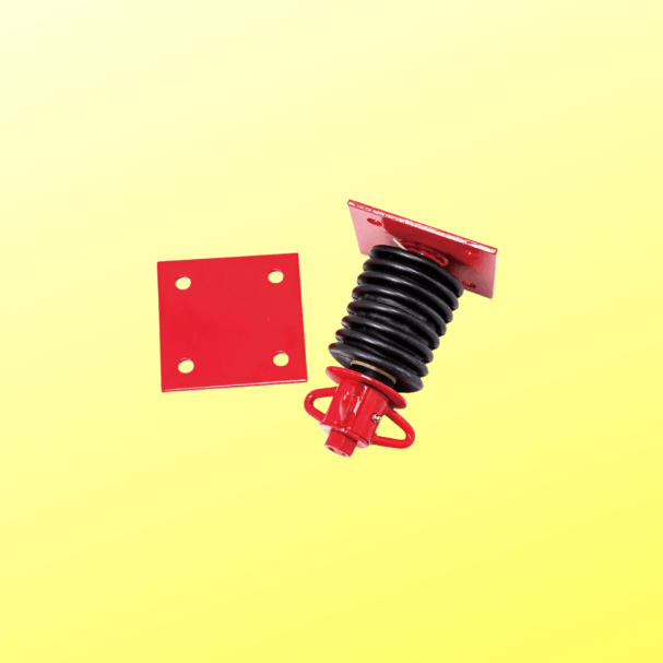 red and black tyre swivel. heavy duty