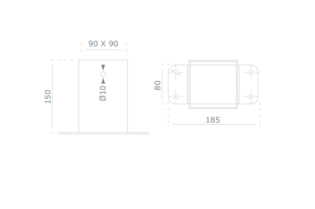 Swing Corner - Wall Bracket - Round